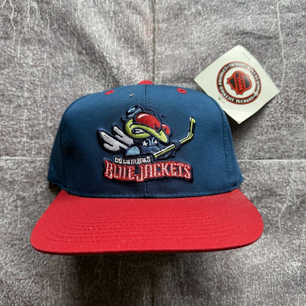 NWT Men's Vintage Columbus Blue Jackets Alternate Stinger Logo Snapback Hat Cap